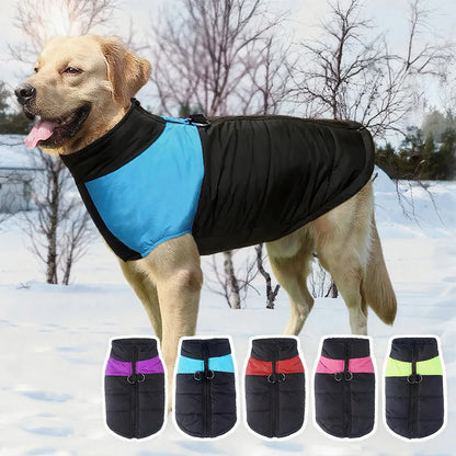 Big Dog Clothes Winter Warm Pet Vest Jacket Waterproof Dog Coat Clothes for Large Dog Bulldog Golden Retriever Labrador Clothing